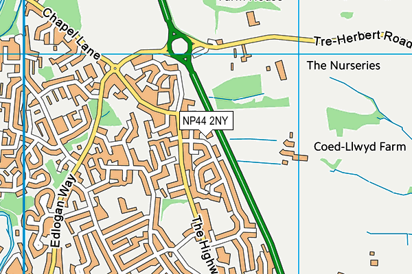 NP44 2NY map - OS VectorMap District (Ordnance Survey) NP44 2NY map - OS VectorMap District (Ordnance Survey)