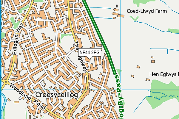 NP44 2PG map - OS VectorMap District (Ordnance Survey) NP44 2PG map - OS VectorMap District (Ordnance Survey)