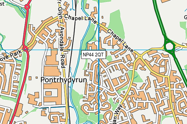 NP44 2QT map - OS VectorMap District (Ordnance Survey) NP44 2QT map - OS VectorMap District (Ordnance Survey)