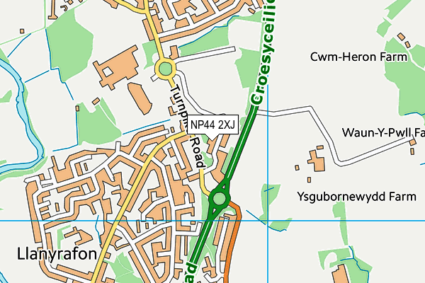 NP44 2XJ map - OS VectorMap District (Ordnance Survey) NP44 2XJ map - OS VectorMap District (Ordnance Survey)