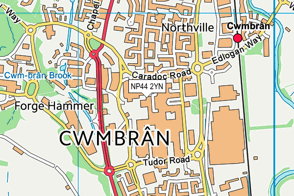 NP44 2YN map - OS VectorMap District (Ordnance Survey) NP44 2YN map - OS VectorMap District (Ordnance Survey)