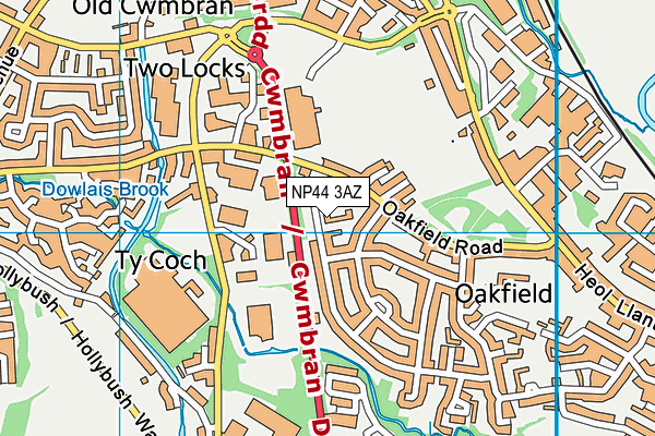 NP44 3AZ map - OS VectorMap District (Ordnance Survey) NP44 3AZ map - OS VectorMap District (Ordnance Survey)