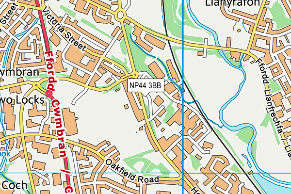 NP44 3BB map - OS VectorMap District (Ordnance Survey) NP44 3BB map - OS VectorMap District (Ordnance Survey)