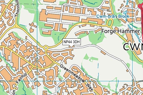 NP44 3DH map - OS VectorMap District (Ordnance Survey) NP44 3DH map - OS VectorMap District (Ordnance Survey)