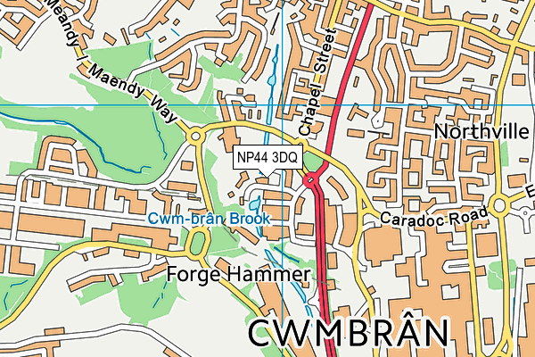 NP44 3DQ map - OS VectorMap District (Ordnance Survey) NP44 3DQ map - OS VectorMap District (Ordnance Survey)