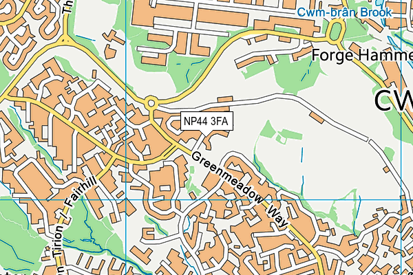 NP44 3FA map - OS VectorMap District (Ordnance Survey) NP44 3FA map - OS VectorMap District (Ordnance Survey)