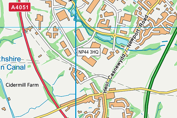 NP44 3HQ map - OS VectorMap District (Ordnance Survey) NP44 3HQ map - OS VectorMap District (Ordnance Survey)