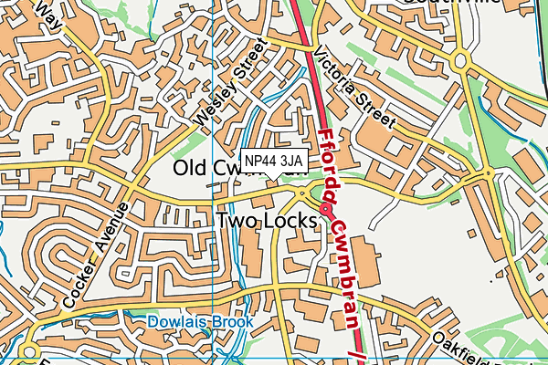 NP44 3JA map - OS VectorMap District (Ordnance Survey) NP44 3JA map - OS VectorMap District (Ordnance Survey)