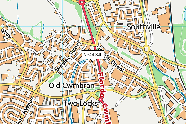 NP44 3JL map - OS VectorMap District (Ordnance Survey) NP44 3JL map - OS VectorMap District (Ordnance Survey)