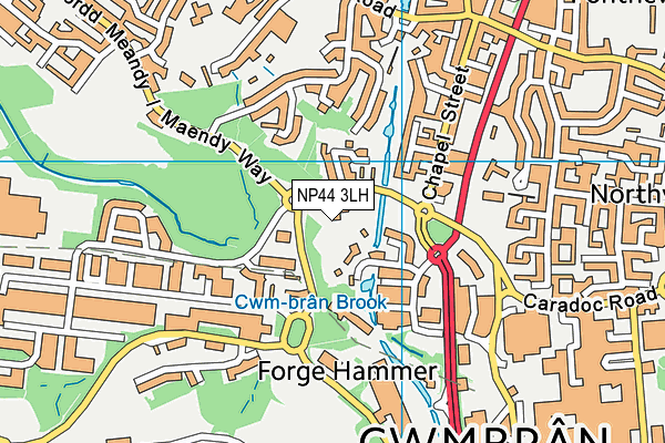 NP44 3LH map - OS VectorMap District (Ordnance Survey) NP44 3LH map - OS VectorMap District (Ordnance Survey)