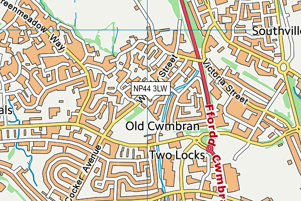 NP44 3LW map - OS VectorMap District (Ordnance Survey) NP44 3LW map - OS VectorMap District (Ordnance Survey)