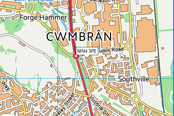 NP44 3PE map - OS VectorMap District (Ordnance Survey) NP44 3PE map - OS VectorMap District (Ordnance Survey)