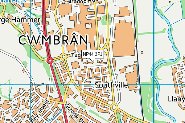 NP44 3PJ map - OS VectorMap District (Ordnance Survey) NP44 3PJ map - OS VectorMap District (Ordnance Survey)