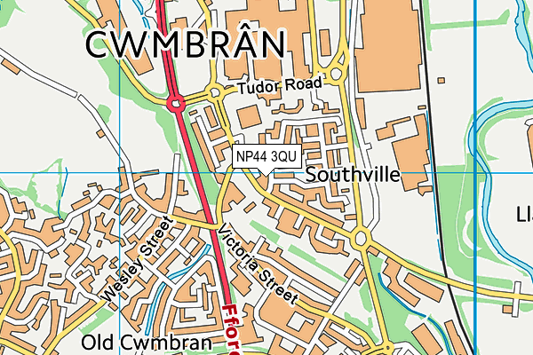 NP44 3QU map - OS VectorMap District (Ordnance Survey) NP44 3QU map - OS VectorMap District (Ordnance Survey)
