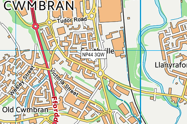 NP44 3QW map - OS VectorMap District (Ordnance Survey) NP44 3QW map - OS VectorMap District (Ordnance Survey)