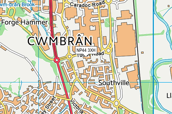 NP44 3XH map - OS VectorMap District (Ordnance Survey) NP44 3XH map - OS VectorMap District (Ordnance Survey)