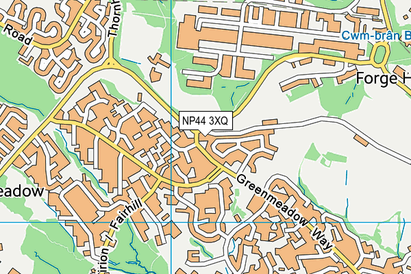 NP44 3XQ map - OS VectorMap District (Ordnance Survey) NP44 3XQ map - OS VectorMap District (Ordnance Survey)