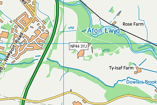 NP44 3YJ map - OS VectorMap District (Ordnance Survey) NP44 3YJ map - OS VectorMap District (Ordnance Survey)