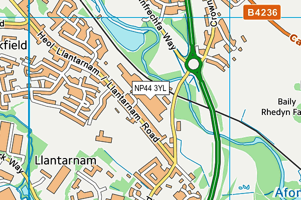 NP44 3YL map - OS VectorMap District (Ordnance Survey) NP44 3YL map - OS VectorMap District (Ordnance Survey)