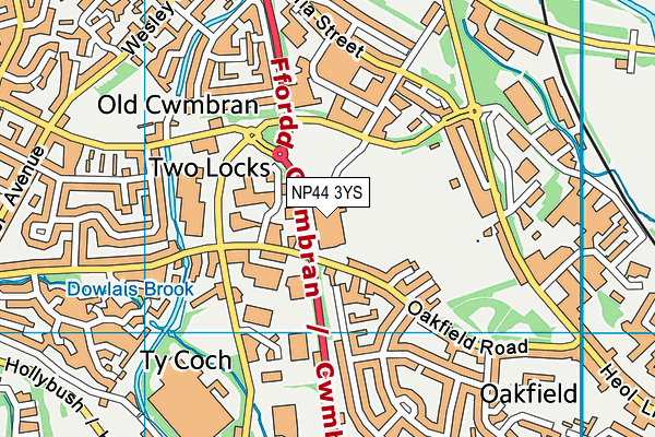 NP44 3YS map - OS VectorMap District (Ordnance Survey) NP44 3YS map - OS VectorMap District (Ordnance Survey)