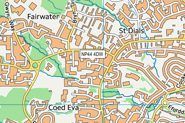 NP44 4DW map - OS VectorMap District (Ordnance Survey) NP44 4DW map - OS VectorMap District (Ordnance Survey)