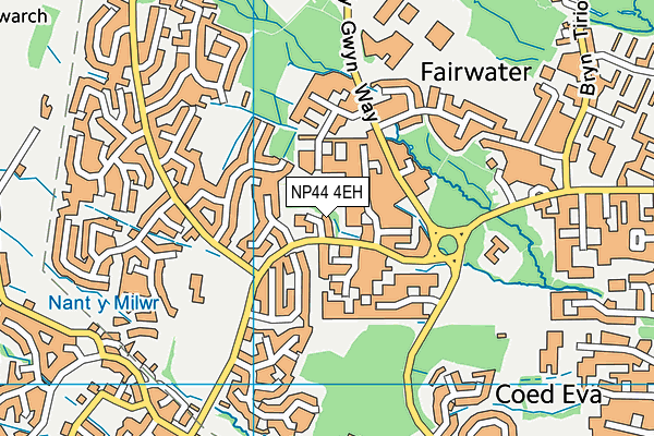 NP44 4EH map - OS VectorMap District (Ordnance Survey) NP44 4EH map - OS VectorMap District (Ordnance Survey)
