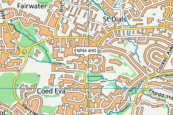 NP44 4HG map - OS VectorMap District (Ordnance Survey)
