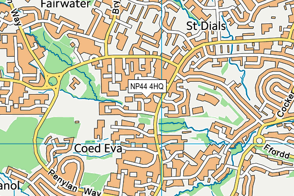 NP44 4HQ map - OS VectorMap District (Ordnance Survey) NP44 4HQ map - OS VectorMap District (Ordnance Survey)