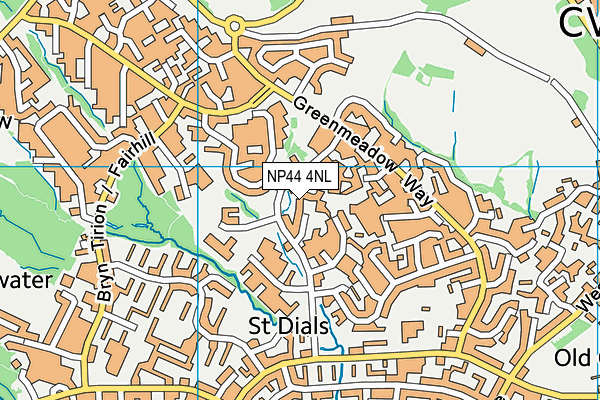 NP44 4NL map - OS VectorMap District (Ordnance Survey)