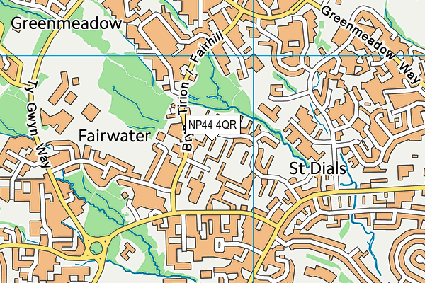 NP44 4QR map - OS VectorMap District (Ordnance Survey) NP44 4QR map - OS VectorMap District (Ordnance Survey)