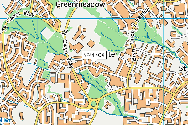 NP44 4QX map - OS VectorMap District (Ordnance Survey) NP44 4QX map - OS VectorMap District (Ordnance Survey)