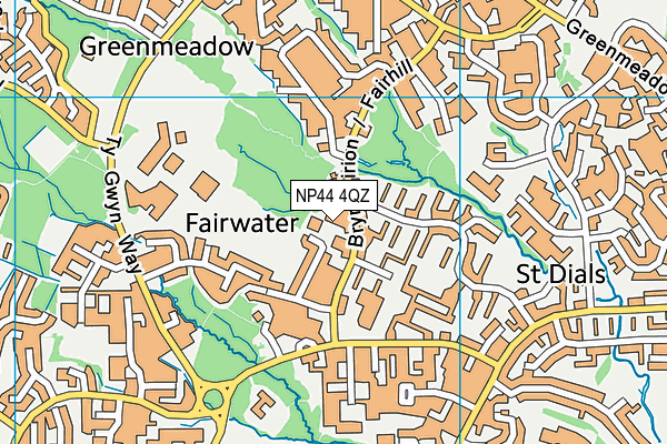 NP44 4QZ map - OS VectorMap District (Ordnance Survey) NP44 4QZ map - OS VectorMap District (Ordnance Survey)