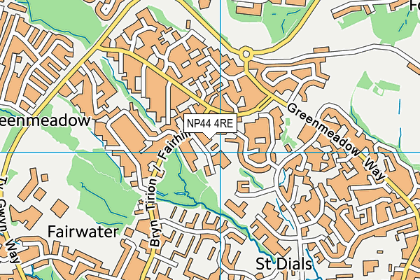 NP44 4RE map - OS VectorMap District (Ordnance Survey) NP44 4RE map - OS VectorMap District (Ordnance Survey)