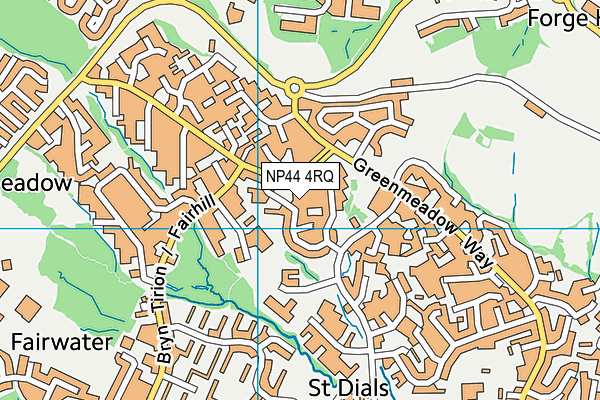 NP44 4RQ map - OS VectorMap District (Ordnance Survey) NP44 4RQ map - OS VectorMap District (Ordnance Survey)