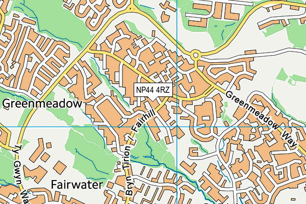 NP44 4RZ map - OS VectorMap District (Ordnance Survey) NP44 4RZ map - OS VectorMap District (Ordnance Survey)