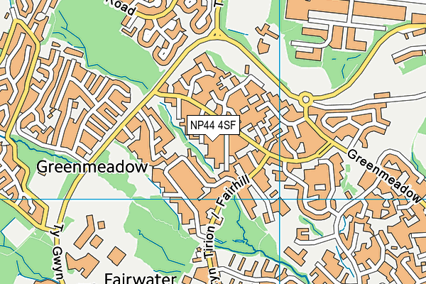 NP44 4SF map - OS VectorMap District (Ordnance Survey) NP44 4SF map - OS VectorMap District (Ordnance Survey)