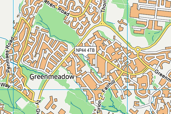 NP44 4TB map - OS VectorMap District (Ordnance Survey) NP44 4TB map - OS VectorMap District (Ordnance Survey)