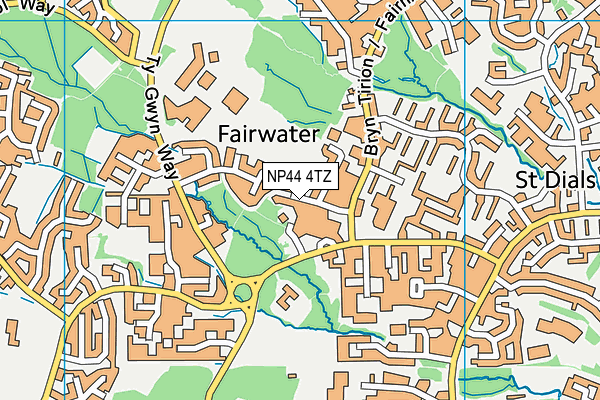 NP44 4TZ map - OS VectorMap District (Ordnance Survey) NP44 4TZ map - OS VectorMap District (Ordnance Survey)