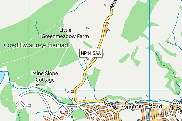 NP44 5AA map - OS VectorMap District (Ordnance Survey) NP44 5AA map - OS VectorMap District (Ordnance Survey)