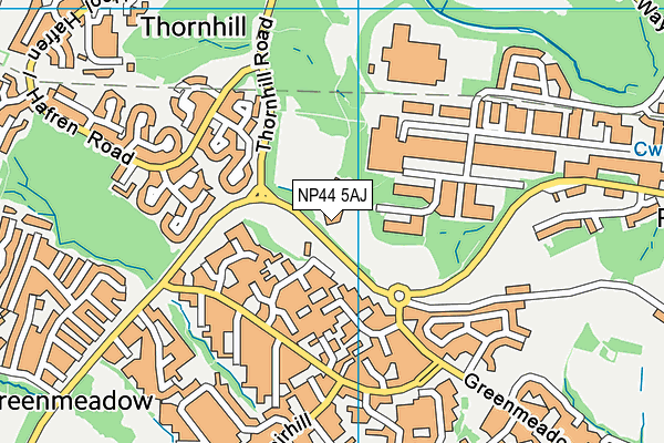 NP44 5AJ map - OS VectorMap District (Ordnance Survey) NP44 5AJ map - OS VectorMap District (Ordnance Survey)