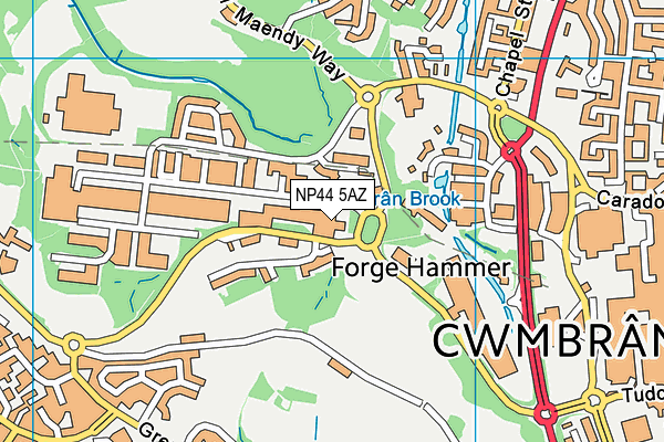 NP44 5AZ map - OS VectorMap District (Ordnance Survey) NP44 5AZ map - OS VectorMap District (Ordnance Survey)