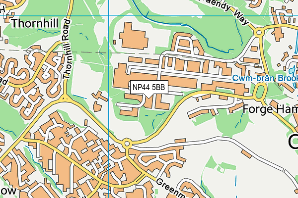 NP44 5BB map - OS VectorMap District (Ordnance Survey) NP44 5BB map - OS VectorMap District (Ordnance Survey)