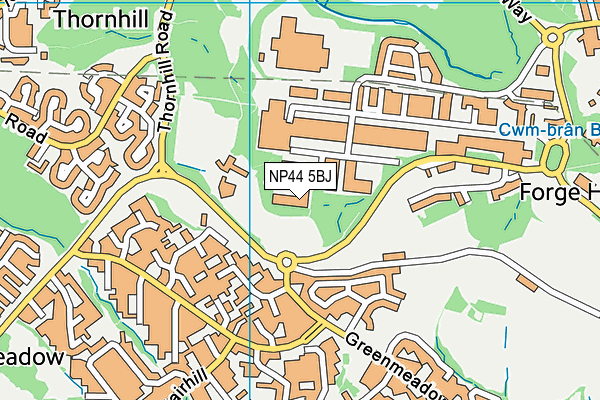 NP44 5BJ map - OS VectorMap District (Ordnance Survey) NP44 5BJ map - OS VectorMap District (Ordnance Survey)