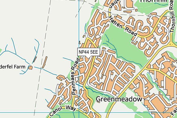 NP44 5EE map - OS VectorMap District (Ordnance Survey) NP44 5EE map - OS VectorMap District (Ordnance Survey)