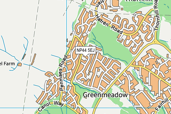 NP44 5EJ map - OS VectorMap District (Ordnance Survey) NP44 5EJ map - OS VectorMap District (Ordnance Survey)