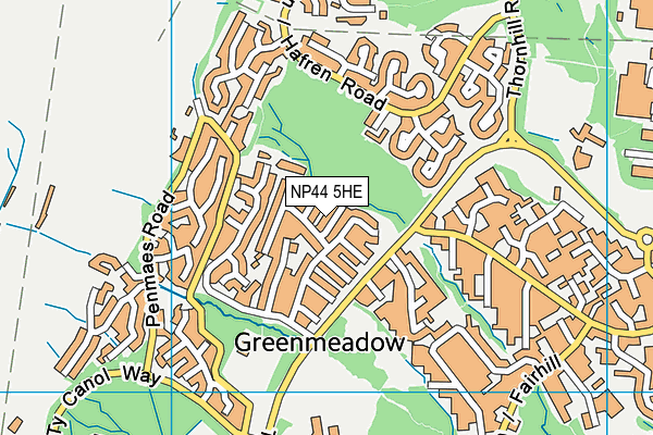 NP44 5HE map - OS VectorMap District (Ordnance Survey) NP44 5HE map - OS VectorMap District (Ordnance Survey)