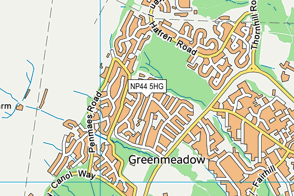NP44 5HG map - OS VectorMap District (Ordnance Survey) NP44 5HG map - OS VectorMap District (Ordnance Survey)