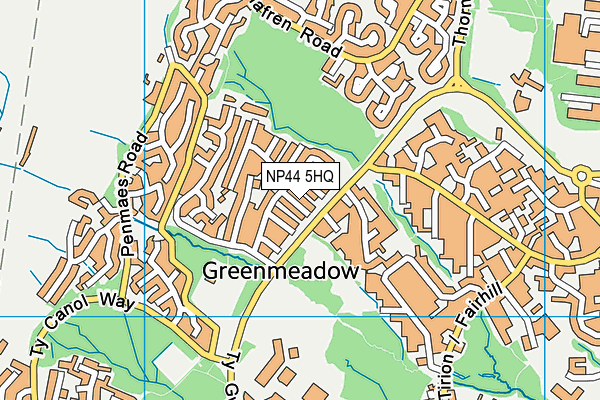 NP44 5HQ map - OS VectorMap District (Ordnance Survey)