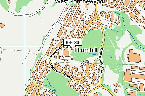 NP44 5SR map - OS VectorMap District (Ordnance Survey) NP44 5SR map - OS VectorMap District (Ordnance Survey)