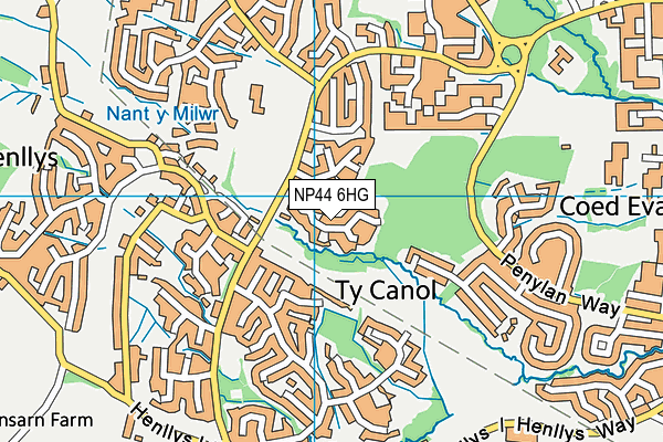 NP44 6HG map - OS VectorMap District (Ordnance Survey) NP44 6HG map - OS VectorMap District (Ordnance Survey)